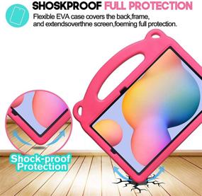 img 1 attached to 🔥 FIREVASE Case for Samsung Galaxy Tab S6 Lite 10.4" 2020 - EVA Shock Proof Lightweight Kids Case with Handle, Shoulder Strap, and Pen Holder, Rose