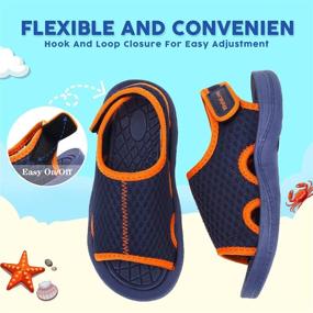 img 2 attached to 👣 Ultimate Kids Sandals: Quick-Dry Open Toe Water Shoes for Beach, Pool & Swim (Toddler/Little Kid)