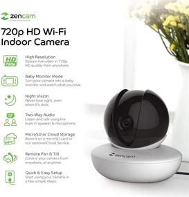 img 3 attached to 📷 Amcrest Zencam WiFi Camera - Pet Dog Camera, Nanny Cam with Two-Way Audio, Baby Monitor - Cell Phone App, Pan/Tilt Wi-Fi Wireless IP Camera - Micro SD Card, RTSP, Cloud, Night Vision - M1W