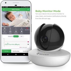 img 2 attached to 📷 Amcrest Zencam WiFi Camera - Pet Dog Camera, Nanny Cam with Two-Way Audio, Baby Monitor - Cell Phone App, Pan/Tilt Wi-Fi Wireless IP Camera - Micro SD Card, RTSP, Cloud, Night Vision - M1W