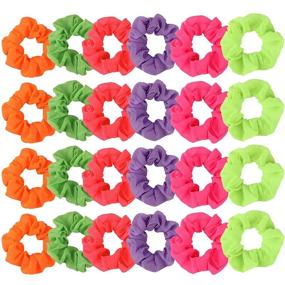 img 4 attached to Scrunchy Elastic Chiffon Bobbles Ponytail