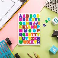 alphabet stickers adhesive colorful material logo