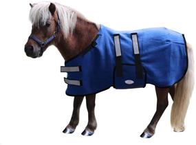 img 2 attached to 🐴 Derby Originals All Season Foal Mini Horse Sheet: No Hardware, Polar Fleece, Safety Reflective Design