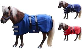 img 3 attached to 🐴 Derby Originals All Season Foal Mini Horse Sheet: No Hardware, Polar Fleece, Safety Reflective Design