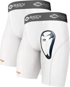 img 4 attached to 🩲 Shock Doctor (2 Pack) Compression Shorts Briefs with Bio-Flex Protective Cup: Ultimate Safety & Comfort for Men’s / Youth Baseball, Hockey, Lacrosse, and More