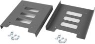 🖥️ hymeca 2-pack ssd mounting bracket kit for 2.5 to 3.5 adapter - converts notebook ssd to desktop hard drive bay mounting bracket adapter logo
