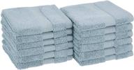 🛀 tile teal washcloths - 12-pack with dual performance by amazon basics logo
