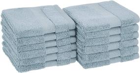 img 4 attached to 🛀 Tile Teal Washcloths - 12-Pack with Dual Performance by Amazon Basics