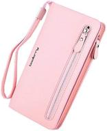 📱 stylish women's cellphone leather holders wristlet: convenient handbags & wallets logo