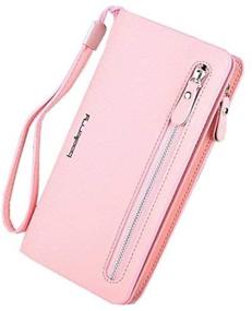 img 3 attached to 📱 Stylish Women's Cellphone Leather Holders Wristlet: Convenient Handbags & Wallets