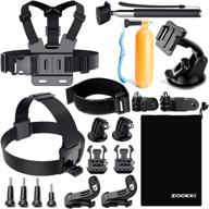 📸 zookki accessories kit for gopro hero 9 8 7 6 5 4, action camera accessories compatible with xiaomi yi 4k, wimius, lightdow, and dbpower logo