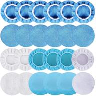 🧽 siquk 24 packs polishing bonnet pads (5 to 6 inches) - microfiber, waxing, non-woven, and cotton bonnets for car polisher logo