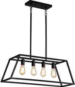 img 2 attached to Lighting Farmhouse Chandeliers Industrial Rectangle