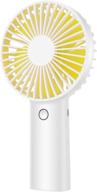 stay cool anywhere with the portable handheld fan: 4000mah rechargeable battery, long working hours, perfect summer gift for men and women (pure white) логотип