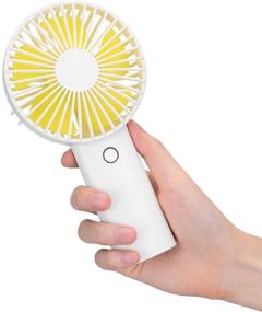 img 2 attached to Stay Cool Anywhere with the Portable Handheld Fan: 4000mAh Rechargeable Battery, Long Working Hours, Perfect Summer Gift for Men and Women (Pure White)