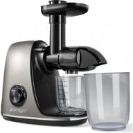 🥤 cirago slow masticating juicer machines with two-speed adjustment - easy to clean, quiet motor - cold press juicer for vegetables and fruits - bpa-free (grey) логотип