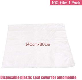 img 1 attached to 🚗 100pcs Disposable Clear Plastic Car Seat Covers for Protective Maintenance