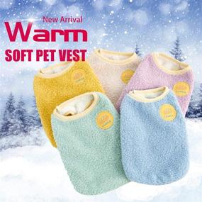 img 1 attached to 🐾 Loyanyy Fleece Lined Winter Vest - Warm Soft Sweater for Small Medium Dog Cat - Cute Puppy Kitten Clothes