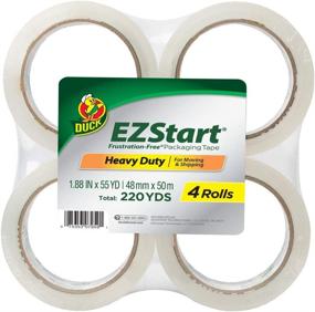 img 4 attached to Duck Brand EZ Start Packing Tape Refills - 4 Rolls, Clear, 1.88 Inch x 54.6 Yard (280068)