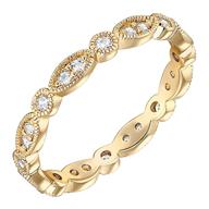 💍 pavoi 14k gold plated cubic zirconia band with milgrain detailing, round eternity bands for women in gold logo