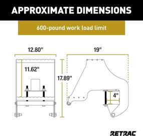 img 3 attached to 🚚 RETRAC 409924 Highrise Folding Rear Semi Truck Steps: Auto-Stow, Steel, 600 lbs, for 4-Inch Bumper Beam, Semi Trailers & Box Trucks