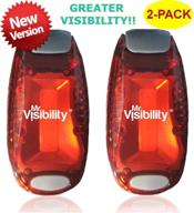 durable led safety light 2-pack: enhance visibility for runners, bikers, night walkers, dogs - ideal for cycling gear, dog collars, vests, and kids логотип