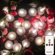 🕯️ flameless flickering tea light led candle - topstone led tealights with remote control, long-lasting battery operated, timer function - perfect for seasonal & festival celebrations - pack of 12 (white) logo