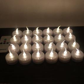 img 1 attached to 🕯️ Flameless Flickering Tea Light LED Candle - Topstone LED Tealights with Remote Control, Long-Lasting Battery Operated, Timer Function - Perfect for Seasonal & Festival Celebrations - Pack of 12 (White)