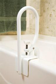 img 3 attached to 🛁 Carex White Bathtub Rail: Essential Grab Bars for Bathroom Safety & Support - Side Hand Grip Railing & Shower Handle for Seniors & Elderly