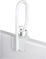 🛁 carex white bathtub rail: essential grab bars for bathroom safety & support - side hand grip railing & shower handle for seniors & elderly logo