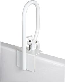 img 4 attached to 🛁 Carex White Bathtub Rail: Essential Grab Bars for Bathroom Safety & Support - Side Hand Grip Railing & Shower Handle for Seniors & Elderly