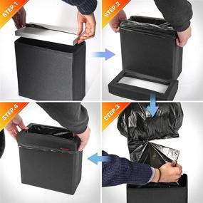 img 1 attached to 🚗 KMMOTORS Aladdin Foldable Car Garbage Can: Efficient Trash Can and Organizer for Cars - Oxford Clothes, Car Gadget