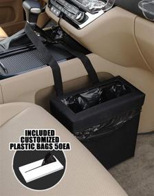 img 4 attached to 🚗 KMMOTORS Aladdin Foldable Car Garbage Can: Efficient Trash Can and Organizer for Cars - Oxford Clothes, Car Gadget