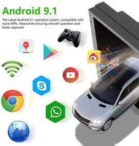 img 3 attached to 🚗 Podofo Android 9.1 Double Din 7'' Car Radio with GPS Navigation, Touch Screen, 1G+16G, Bluetooth, FM Radio, WiFi, Steering Wheel Control, Dual USB, 12 LEDs Rear View Camera