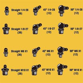 img 3 attached to 💦 Точные и универсальные: Набор гидравлических смазочных фитингов AZUNO с колпачками - идеально подходит для замены фитингов Зеркус и обеспечения оптимальной смазки.