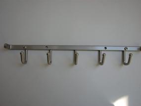 img 4 attached to 🧺 12-Inch Satin Nickel Wall Mount Belt Rack & Necklace Organizer