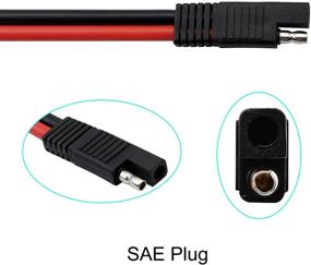 img 2 attached to 🔌 Кабель GINTOOYUN EC5 to SAE - Автомобильный провод питания 10AWG для автомобильных двигателей, солнечных батарей - разъем EC5 F/M на разъем SAE (EC5 Female + EC5 Male)