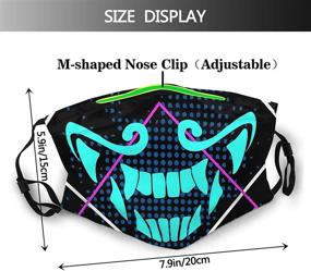 img 3 attached to 🎭 Hhana Masks - KDA Akali Cloth Dust Masks, Washable & Reusable, Adjustable, 1 Piece, Black