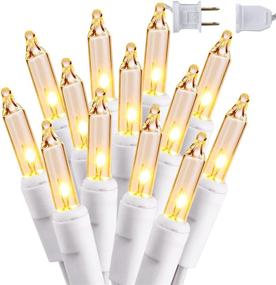 img 4 attached to 🎄 BrizLabs 69.6ft 300 Count Incandescent Christmas Lights - Connectable & UL Certified - White Wire Mini String Lights for Indoor Outdoor, Xmas Decor, Bedroom - Warm White