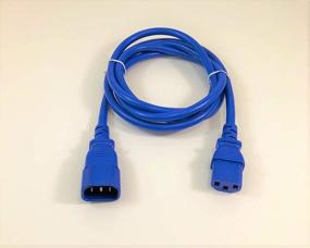 img 1 attached to 💡 MICRO CONNECTORS M05-113EULBL Computer/Monitor Power Extension Cord C13 To C14 10 Amp 6ft - Blue: Enhance Your Device's Power Reach