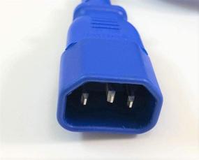 img 2 attached to 💡 MICRO CONNECTORS M05-113EULBL Computer/Monitor Power Extension Cord C13 To C14 10 Amp 6ft - Blue: Enhance Your Device's Power Reach