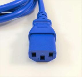 img 3 attached to 💡 MICRO CONNECTORS M05-113EULBL Computer/Monitor Power Extension Cord C13 To C14 10 Amp 6ft - Blue: Enhance Your Device's Power Reach