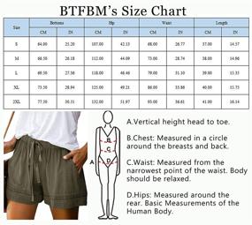 img 1 attached to 🩳 BTFBM Women's Casual Solid Color Elastic Waist Shorts with Drawstring Pockets - Lightweight Summer Beach Lounge Pants