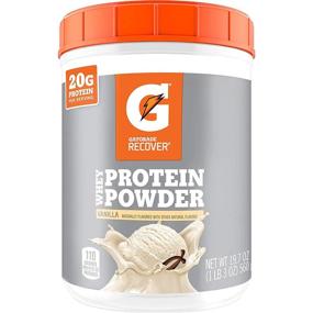 img 4 attached to Gatorade Vanilla Whey Protein Powder - 19.7oz, 20 Servings (20g Protein per Serving)