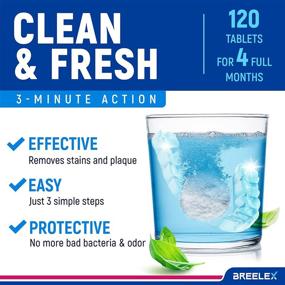 img 1 attached to 🦷 Denture Cleaning Tablets: Ultimate Retainer Cleaner for Aligner, Mouth, and Night Guard - 120 Pack, 4 Month Supply - Effective Dental Cleanser for Nightguards & Mouthguards - Freshens in 3 Minutes - Eliminates Odor & Plaque