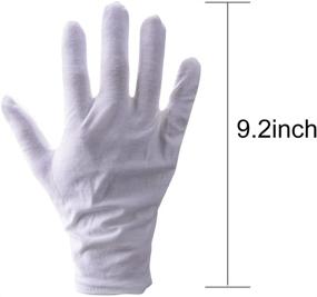 img 1 attached to 🧤 Stretchable Zealor Inspection Gloves - Enhanced White