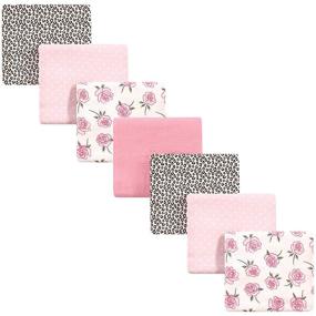 img 2 attached to Super Soft Little Treasure Unisex Baby Cotton Flannel Receiving Blankets, Rose Leopard 7-Pack, One Size - Perfect for Snuggling and Gifting!