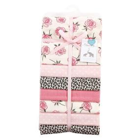 img 1 attached to Super Soft Little Treasure Unisex Baby Cotton Flannel Receiving Blankets, Rose Leopard 7-Pack, One Size - Perfect for Snuggling and Gifting!