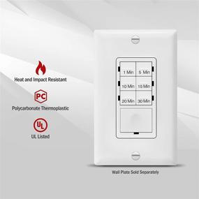 img 3 attached to ⏳ Enerlites HET06A White Countdown Decorator Switch with Multiple Time Settings for Enhanced Energy Efficiency
