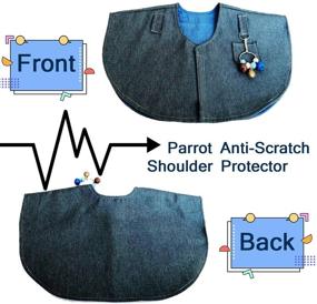 img 3 attached to 🐦 Bonaweite Parrot Anti-Scratch Shoulder & Arm Protector, Anti-bite Diaper Shawl with Shoulder Pad, Protective Anti-grab Arm Guard for Macaws, African Budgies, Parakeets, Agapornis Fischeri, Cockatiels, and Lovebirds